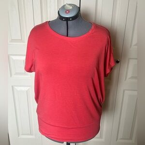 Reitmans Hyba Activewear Women's Orange Striped Top